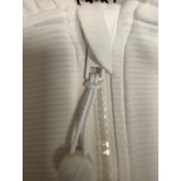 Athleta Girl XS/6 White Hooded Full Zip Jacket Lightweight Stretch Fabric Hoodie - Picture 4 of 9